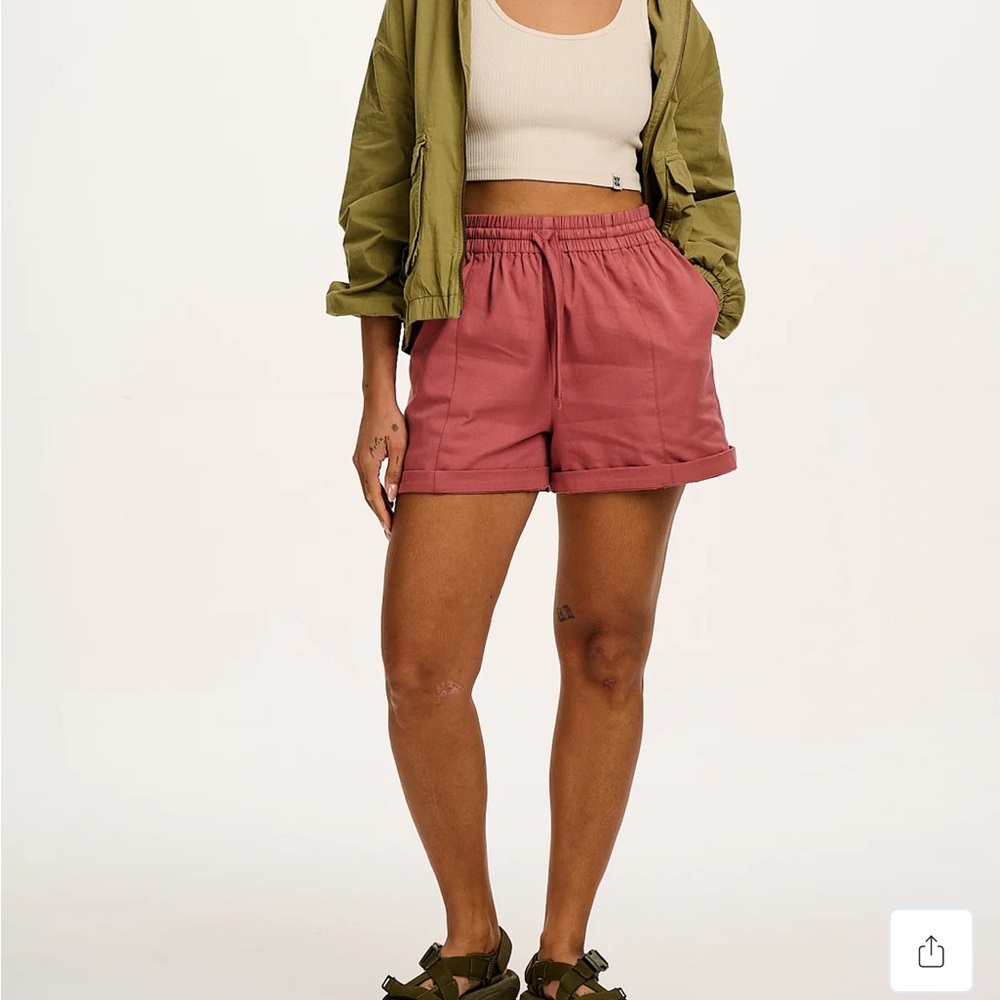 Charlie Cotton Shorts in Dusty Pink